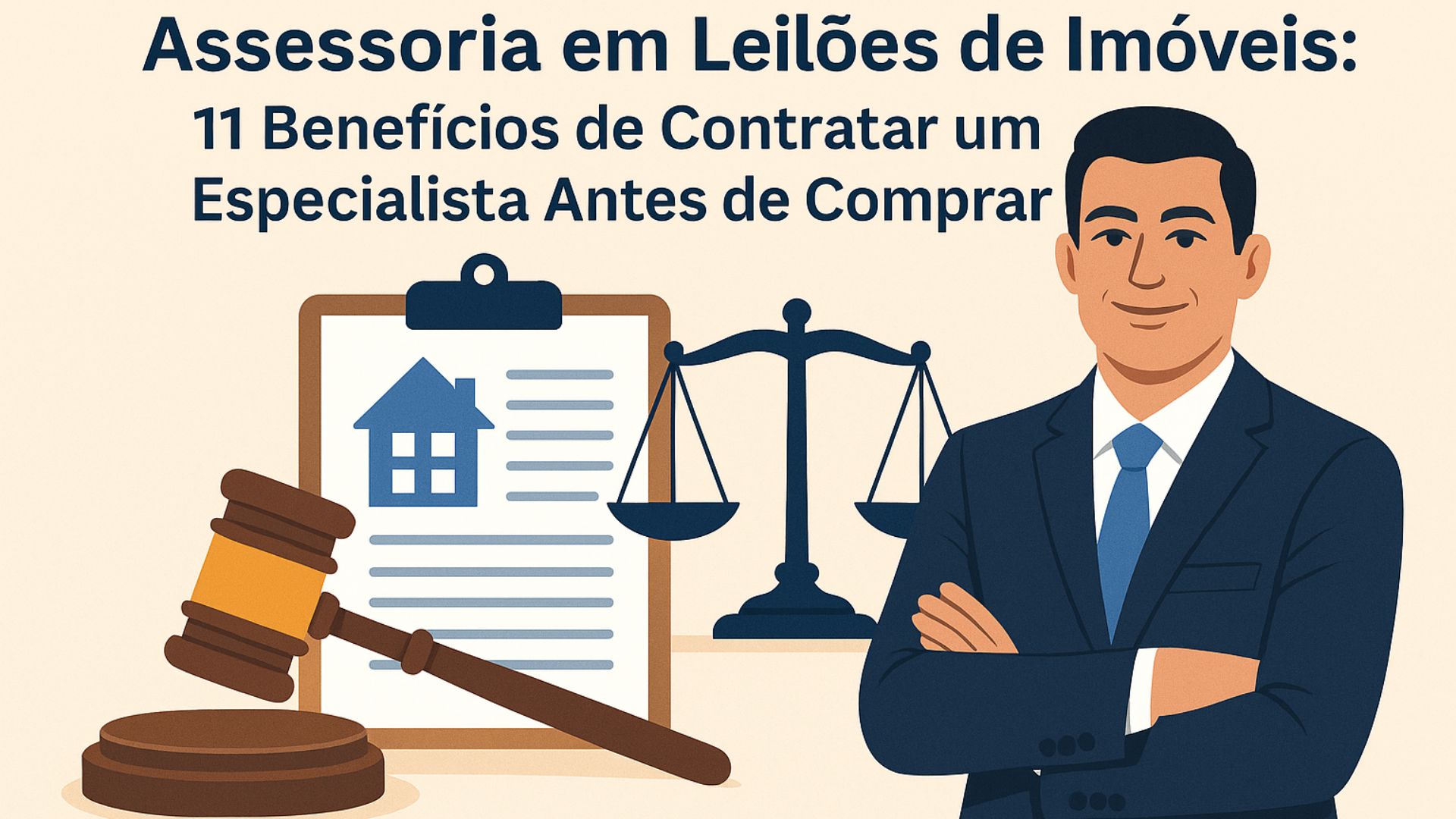 foto do advogado renan valmeida , uma balança e uma prancheta